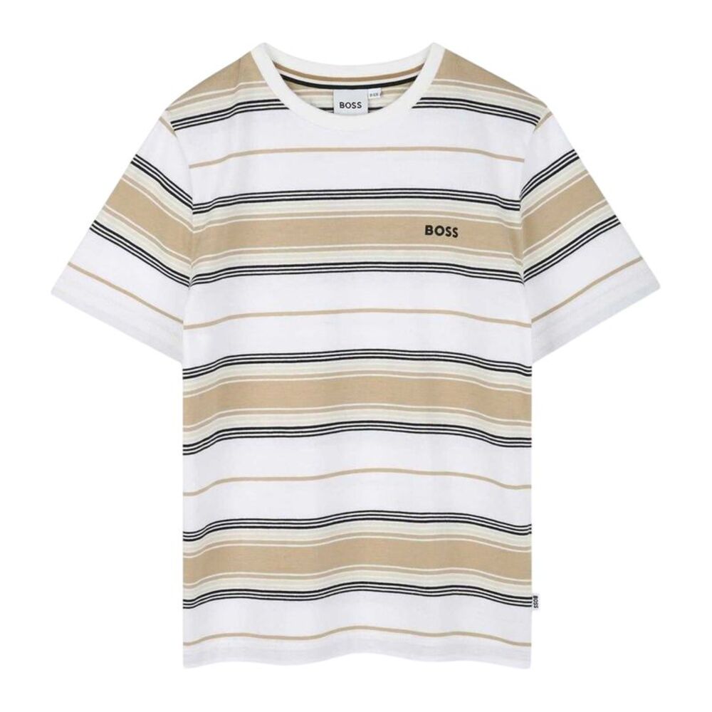 Boss Childrens/Kids Stripe T-Shirt / Sand